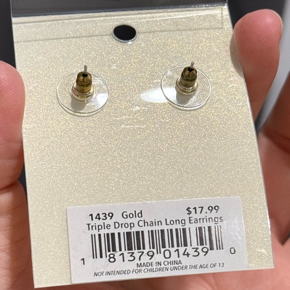 AMANDA BLU Genuine Pearl Triple Drop Good Chain Earrings NEW - Picture 4 of 4